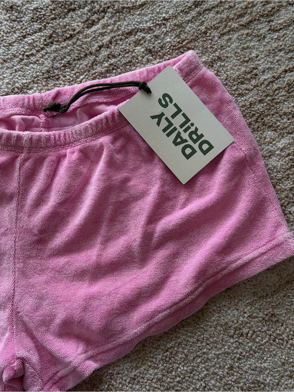 Daily Drills Pink Terry Micro Athletic Shorts - Picture 4 of 4